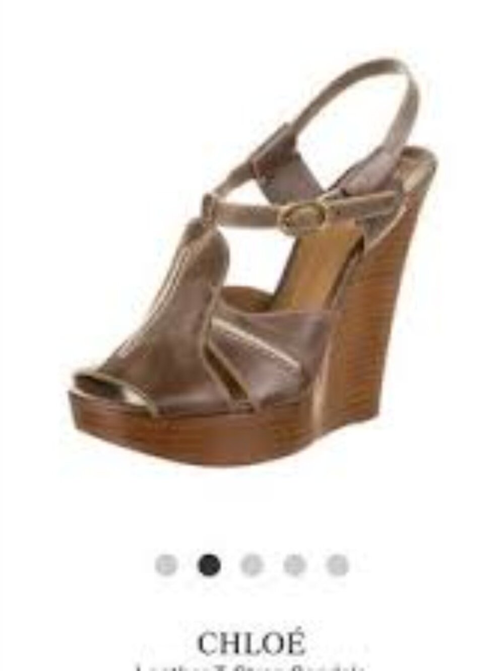 Chloe Peep-Toe Wedge Sandals